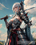 Anime Girl Woth Sword Ai Artwork