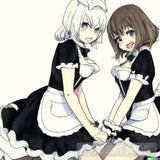 Anime Maids Holding Hands Ai Artwork