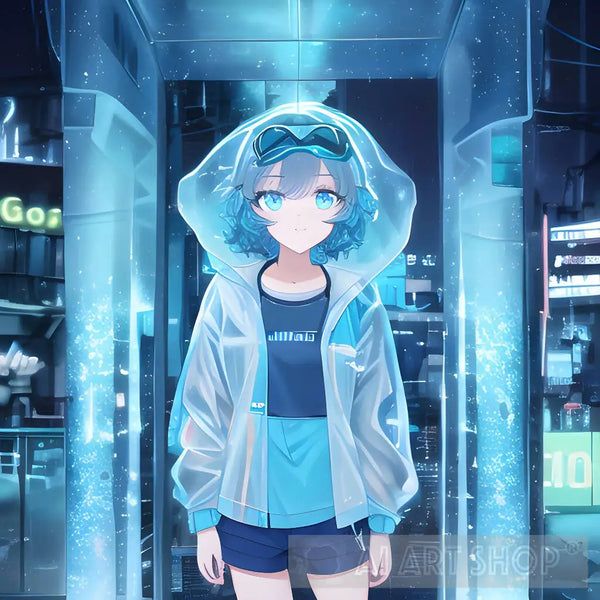 Anime girl, beautiful, art, blue, water, element HD phone wallpaper | Pxfuel