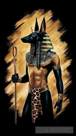 Anubis Statues Portrait Ai Art