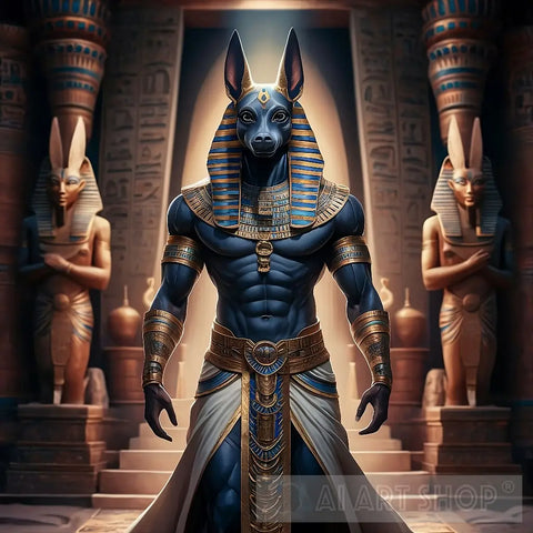 Anubis Temples Modern Ai Art