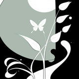 Whimsical Fairy Moth with Butterflies in Sage Green & Black Product Type: