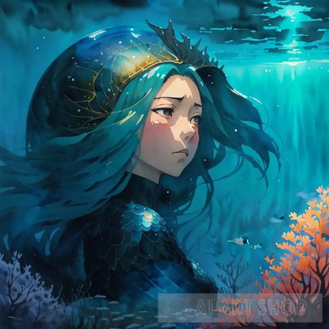 Aquatic Goddess Ai Artwork