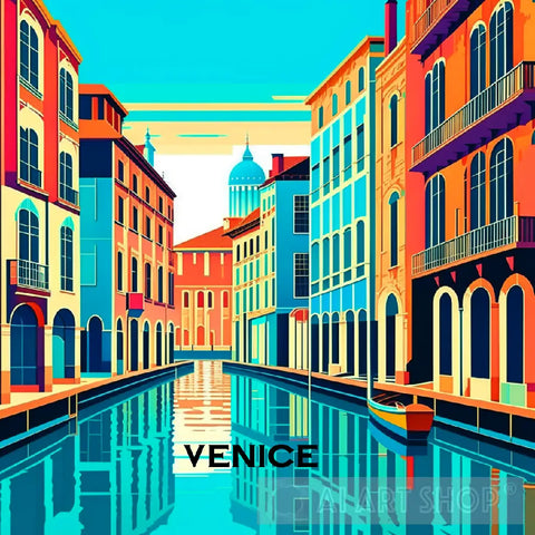 Art Deco Venice Ai Artwork