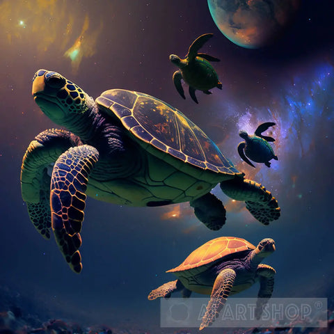 As The Turtles Fly Animal Ai Art