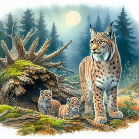 The Lynx present her two kids.