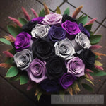 Asexual Flag Colors Rose Bouquet Ai Artwork