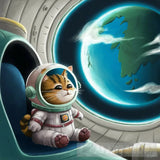 Astro-Cat: A Feline Space Explorer Animal Ai Art