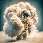 Astronaut Followed By Smoke Ai Artwork