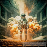 Astronaut Grand Entrance Followed By Smoke Ai Artwork