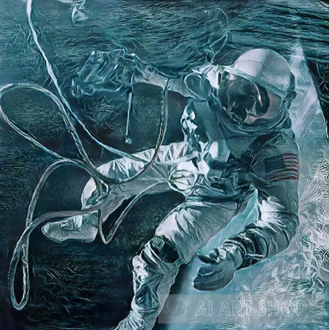 Astronaut In The Deep Ai Artwork