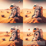 Astronaut In The Desert Ai Painting