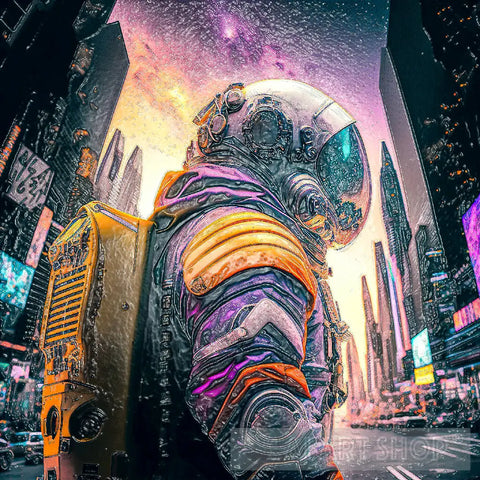 Astronaut Lost In New York 4 Ai Artwork