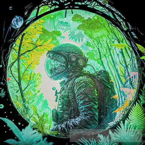 Astronaut Lost In The Forest 17 Ai Artwork