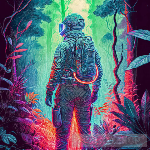 Astronaut Lost In The Forest 18 Ai Artwork