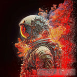 Astronaut On Fire Ai Artwork