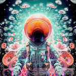 Astronaut Psychedelic Bioluminescence Ai Artwork