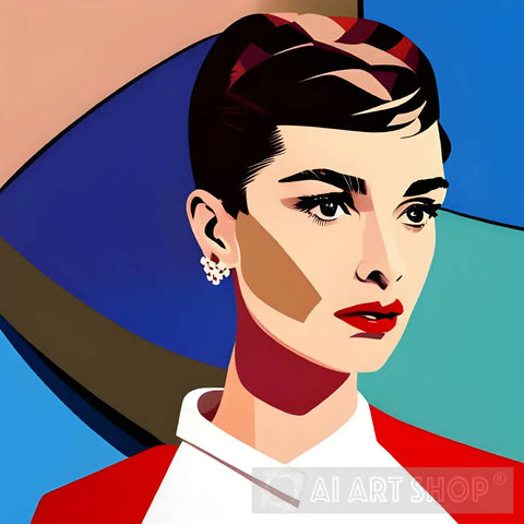 Audrey Hepburn 2 Abstract Ai Art
