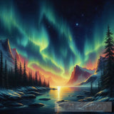 Aurora Painting Abstract Ai Art