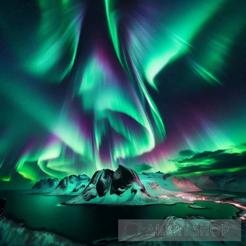 Auroras Dance Nature Ai Art