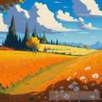 Autumn Hues Landscape Ai Art