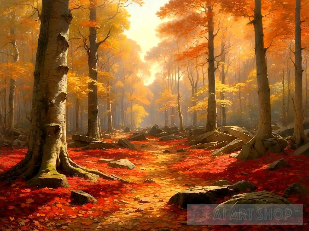 Autumn in Fontainebleau Forest
