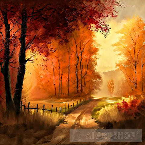 Autumn Nature Landscape Ai Art