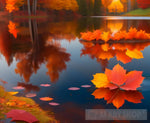 Autumn Serenity:  A Reflection Of Natures Beauty Ai Artwork