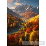 Autumn Trees In The Mountains Ai Artwork