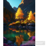 Autumn Trees In The Mountains Ai Artwork