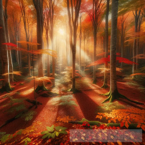 Autumnal Canopy Nature Ai Art