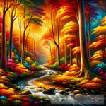 Autumns Embrace Landscape Ai Art