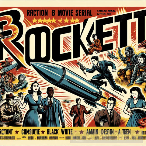 B Movie Rocket Ai Artwork