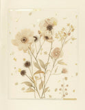 Vintage Pressed Flowers with Gold Foil Accents in Blush Pink & Cream