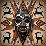 Tribal Sun Mask Mandala 1