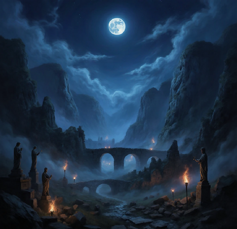 Vallée Nocturne des Ruines Oubliées