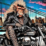 Baboon Punk Rock 6 Animal Ai Art