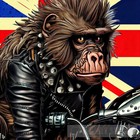 Baboon Punk Rock Animal Ai Art