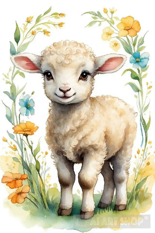 Baby Lamb Animal Ai Art