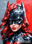 Batgirl Red And Black Portrait Ai Art