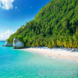 Beach Nature Landscape Sea Mountain Beauty Sky Paradise Nature Ai Art