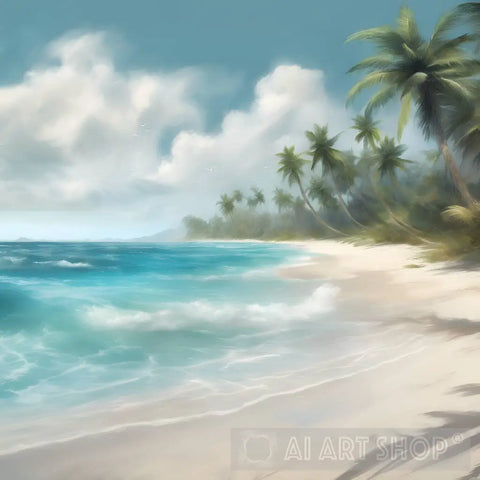 Beach Painting Ai Artwork