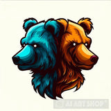 Bear Head Ai Artwork