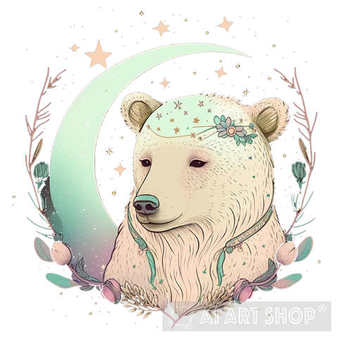 Beautiful Bear Animal Ai Art