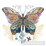 Beautiful Butterfly Ai Painting