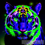 Beautiful Cat Blue Panther Animal Ai Art