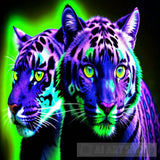 Beautiful Cat Blue Panther Animal Ai Art
