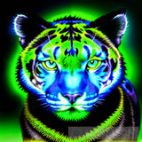 Beautiful Cat Blue Panther Animal Ai Art