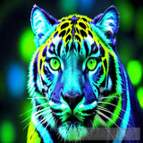 Beautiful Cat Blue Panther Animal Ai Art