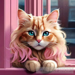 Beautiful Cat Is Sitting Animal Ai Art